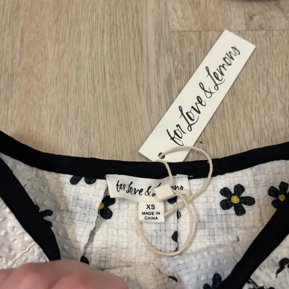 NWT For Love & Lemons Brenda Floral Daisy Bra Top and Skirt Size XS - Picture 7 of 8